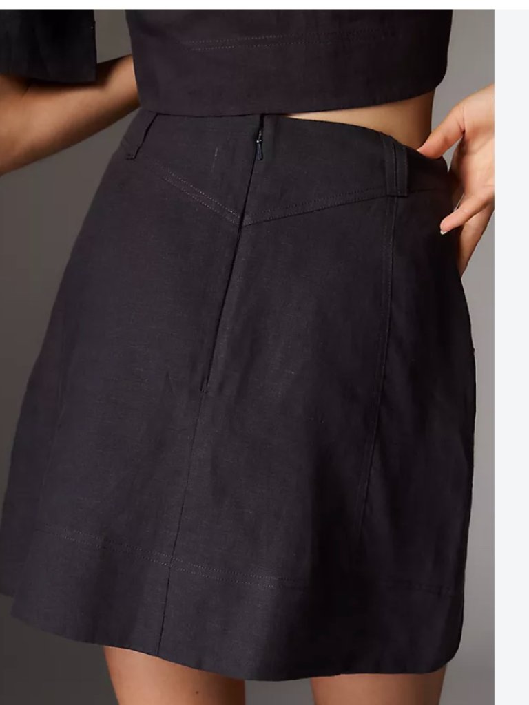 Lovaan Nina Linen Mini Skirt — image 3 of 4